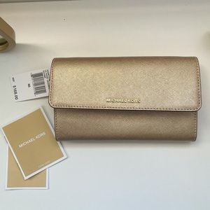 Michael Kors Gold Clutch *New*